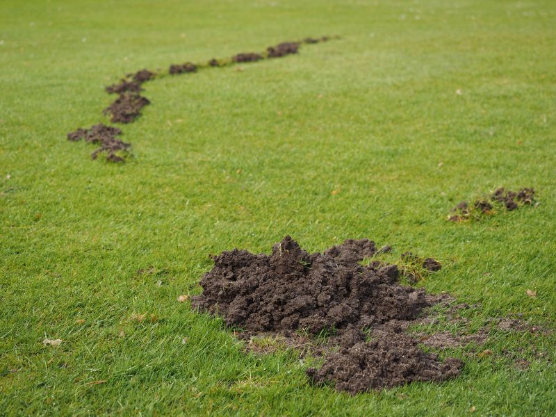 Mole Tunnels in Lawn